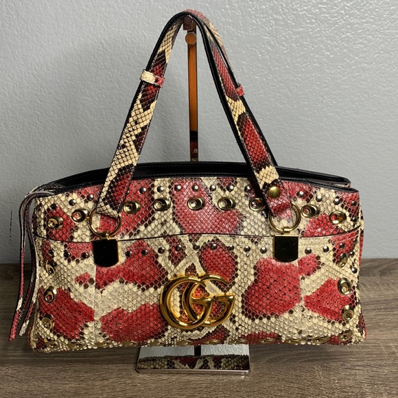 Gucci Handbags - Gucci python GG marmont handbag